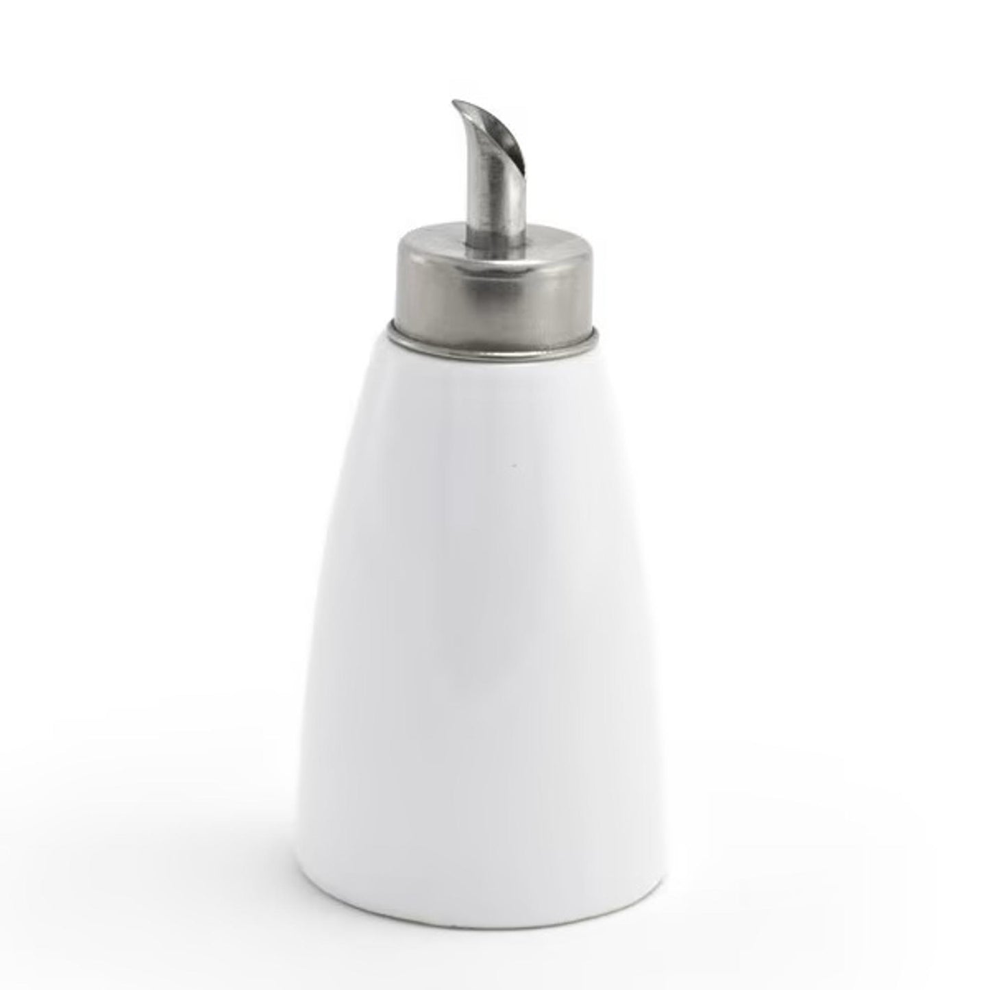 FOH Porcelain 4 oz. Round Sugar Pourer with Spout, 12 ct.