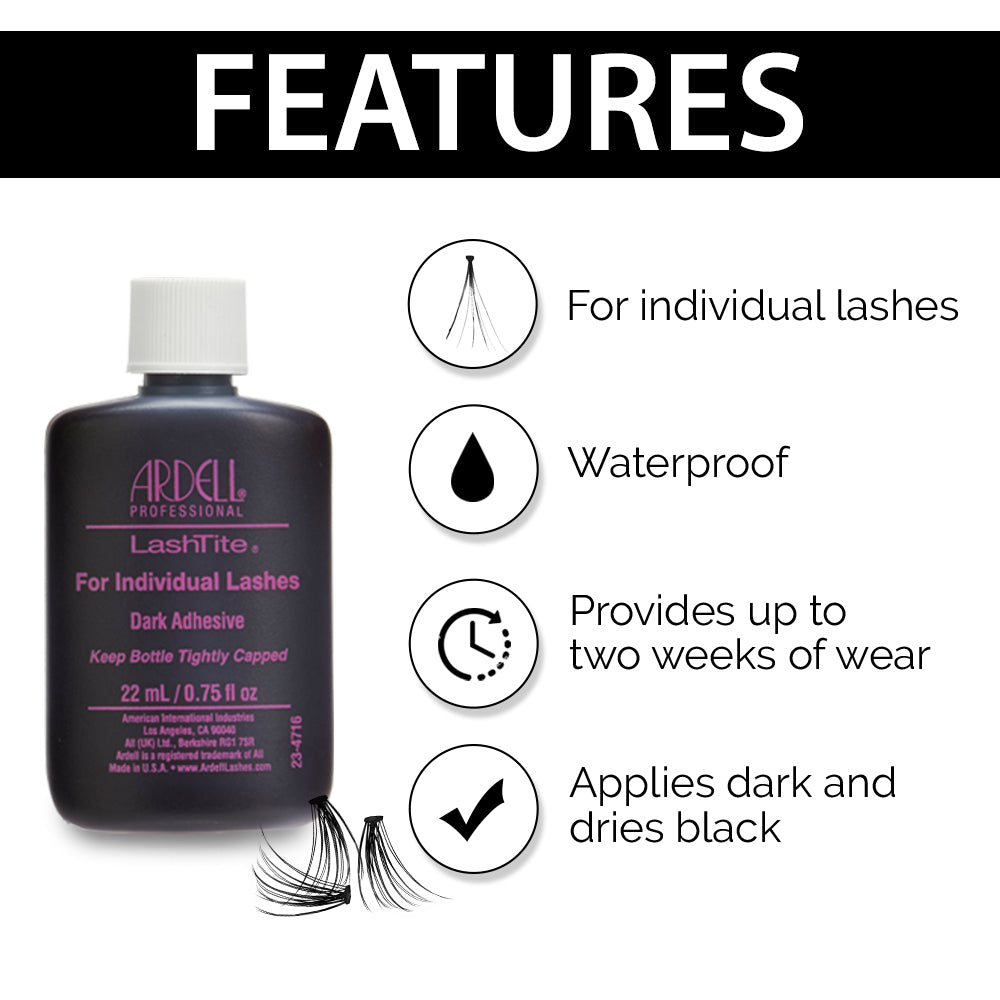 Ardell LashTite Lash Adhesive, Dark, 0.75 oz