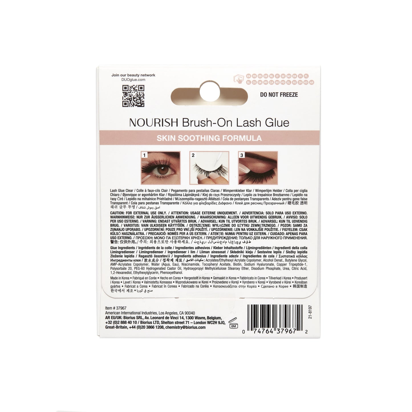 Ardell DUO Nourish Lash Glue, Clear, .17 oz