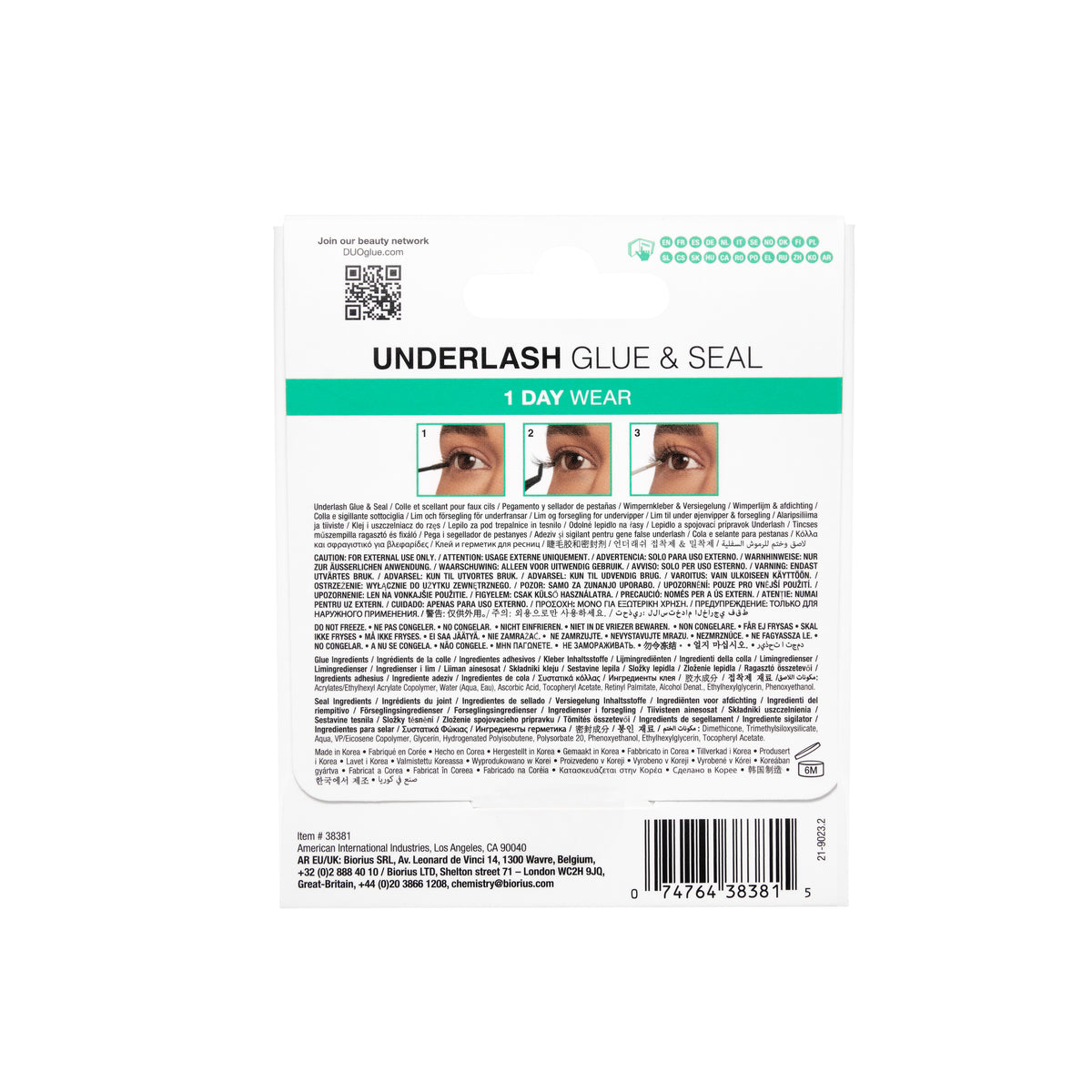 Ardell, DUO Underlash 1 Day Glue & Seal, Clear, .07 oz