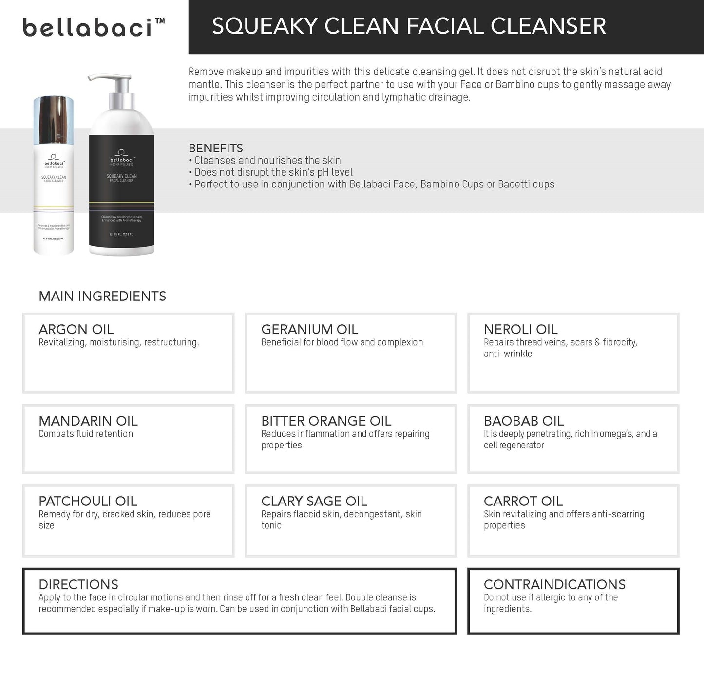 Bellabaci Squeaky Clean Facial Cleanser, 33.8 fl oz