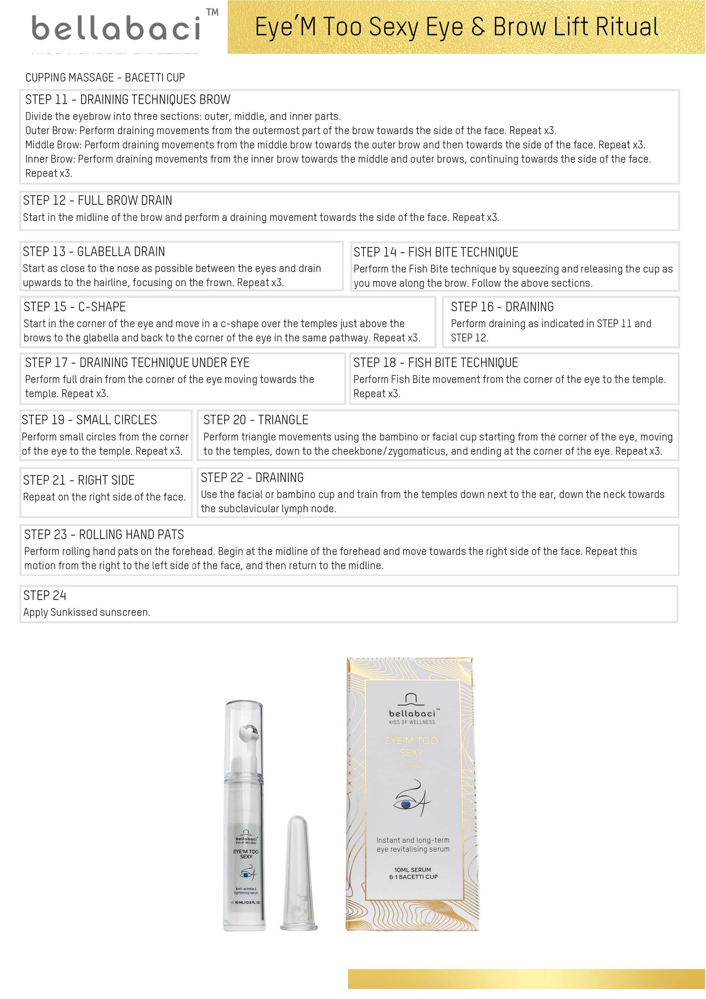 Bellabaci Eye'M Too Sexy Eye Ritual Kit, 2 piece