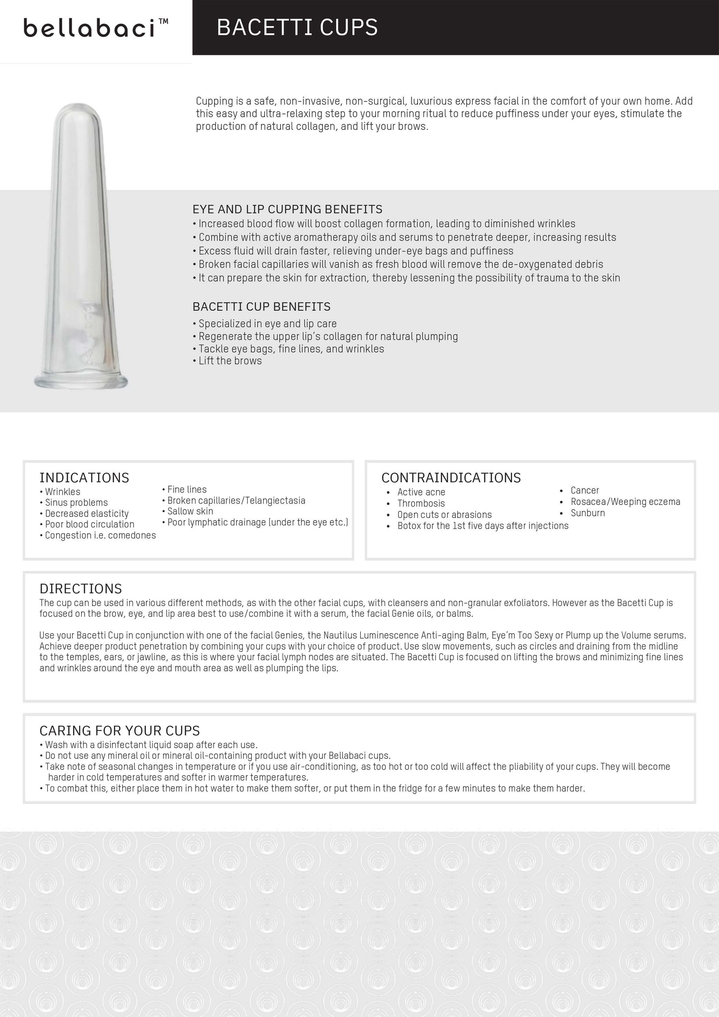 Bellabaci Professional Bacetti Eye & Lip Cup w/ Circuflow Sample Kit