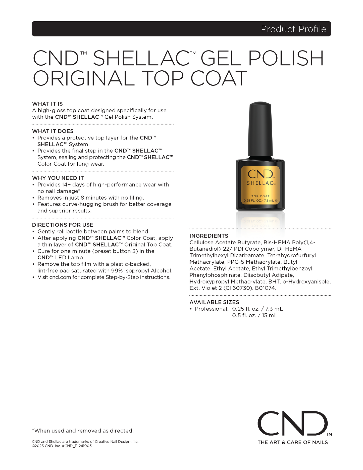 CND Shellac, UV Top Coat