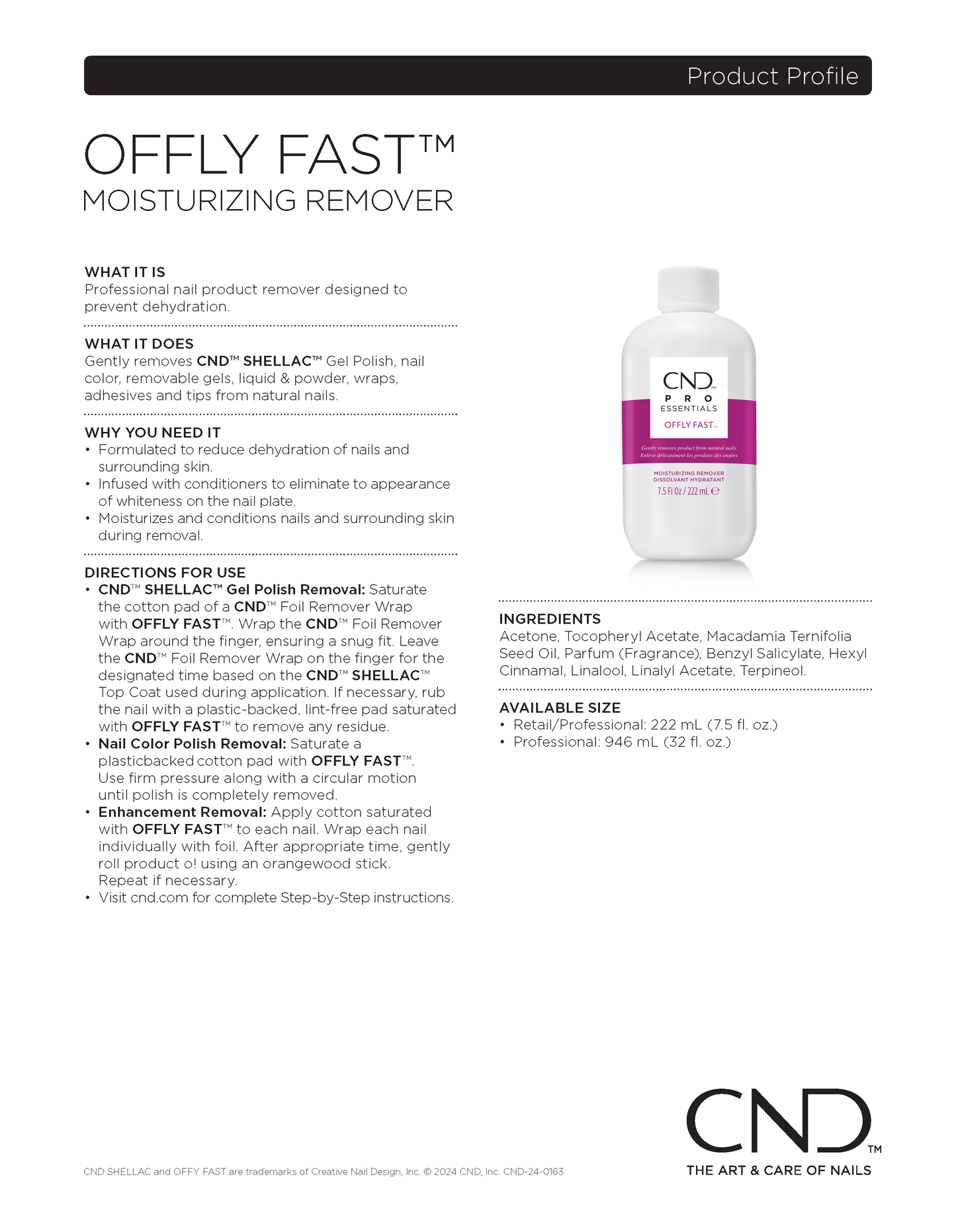 CND Offly Fast Moisturizing Remover
