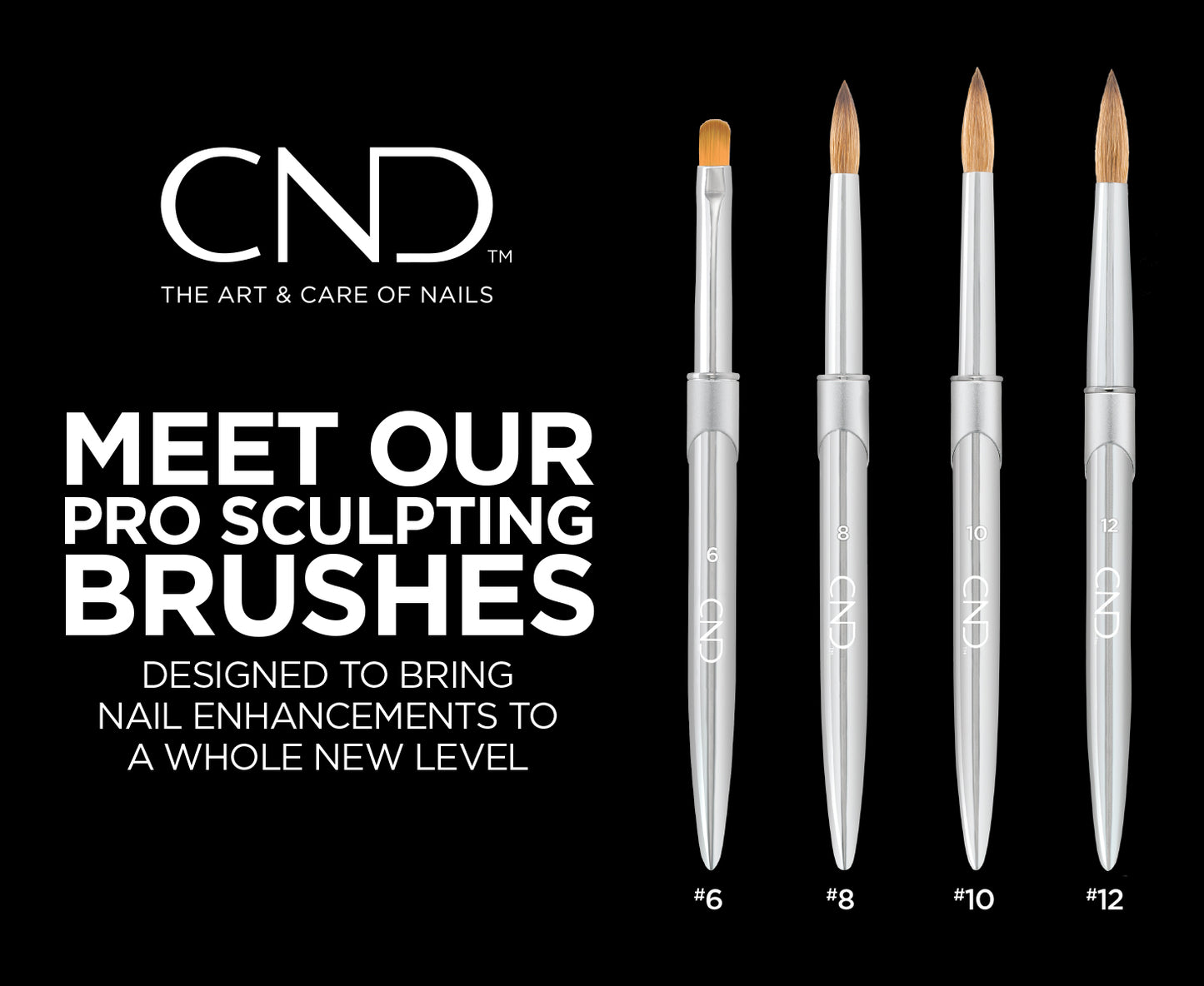 CND Pro Sculpting Liquid & Powder Round Brush, #12