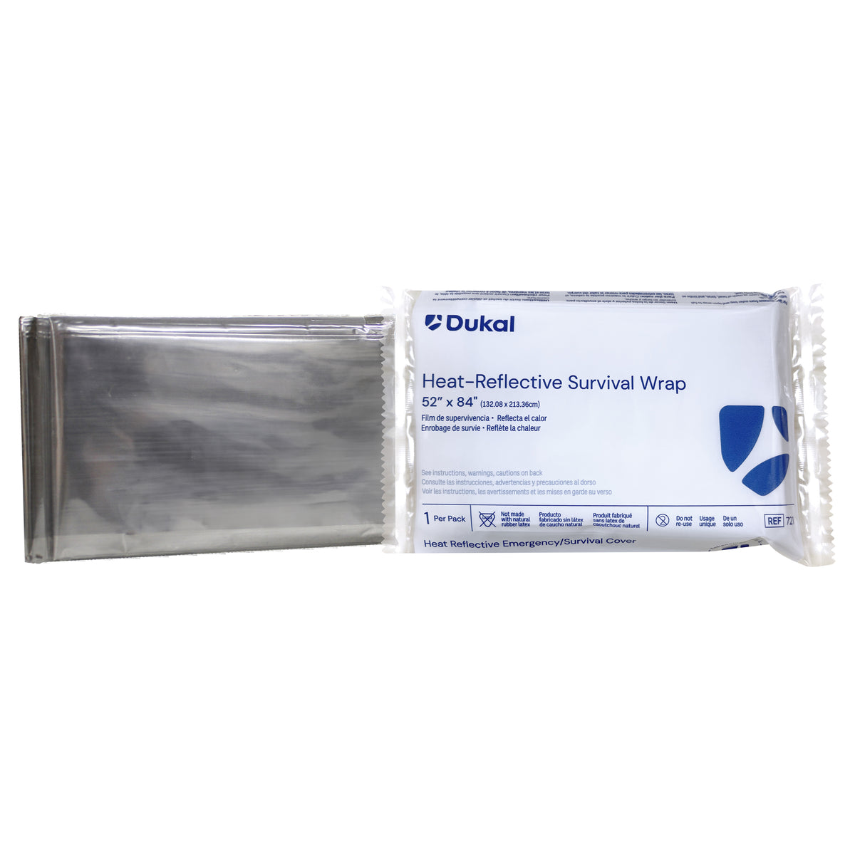 Dukal Body Toaster Mylar Spa Wrap, 52" x 84", 1 ct