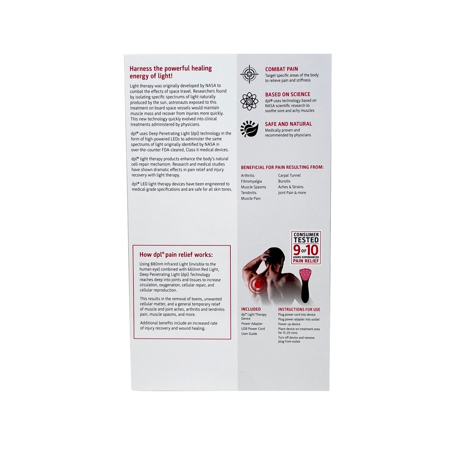 Clinical LED Light Therapy, Pain Relief by dpl Light Therapy