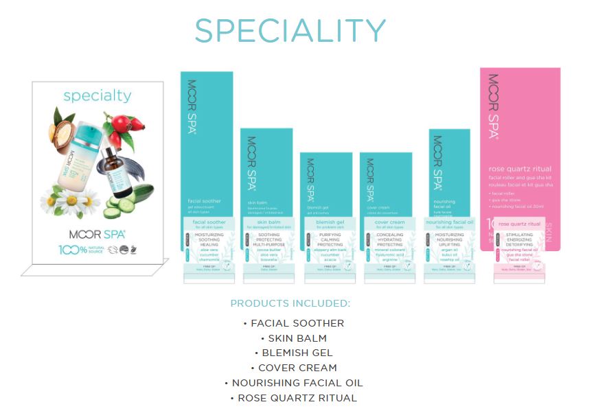 Moor Spa Product Category Display, Specialty