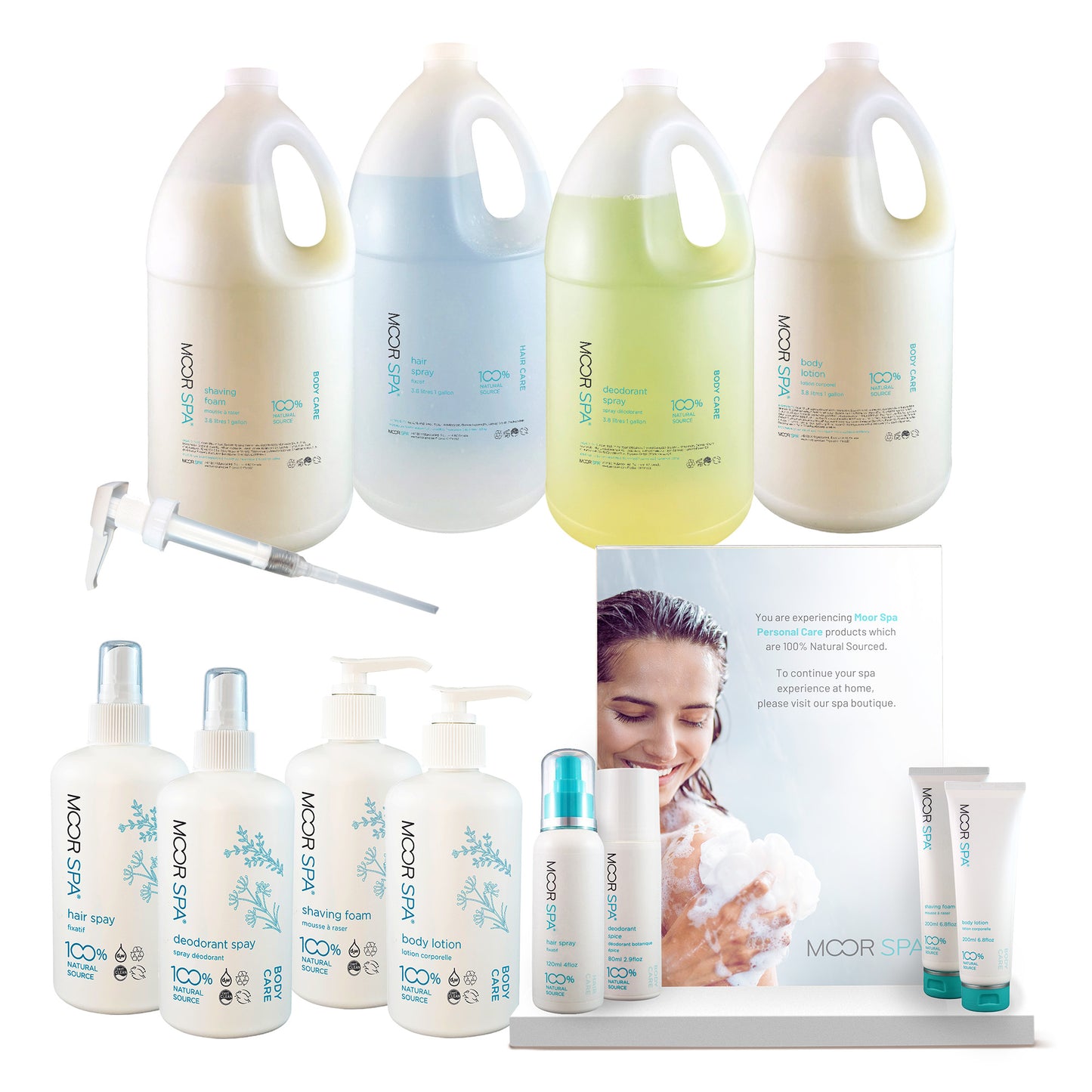 Moor Spa Vanity Amenity & Retail Package w/ Free Customizable Display