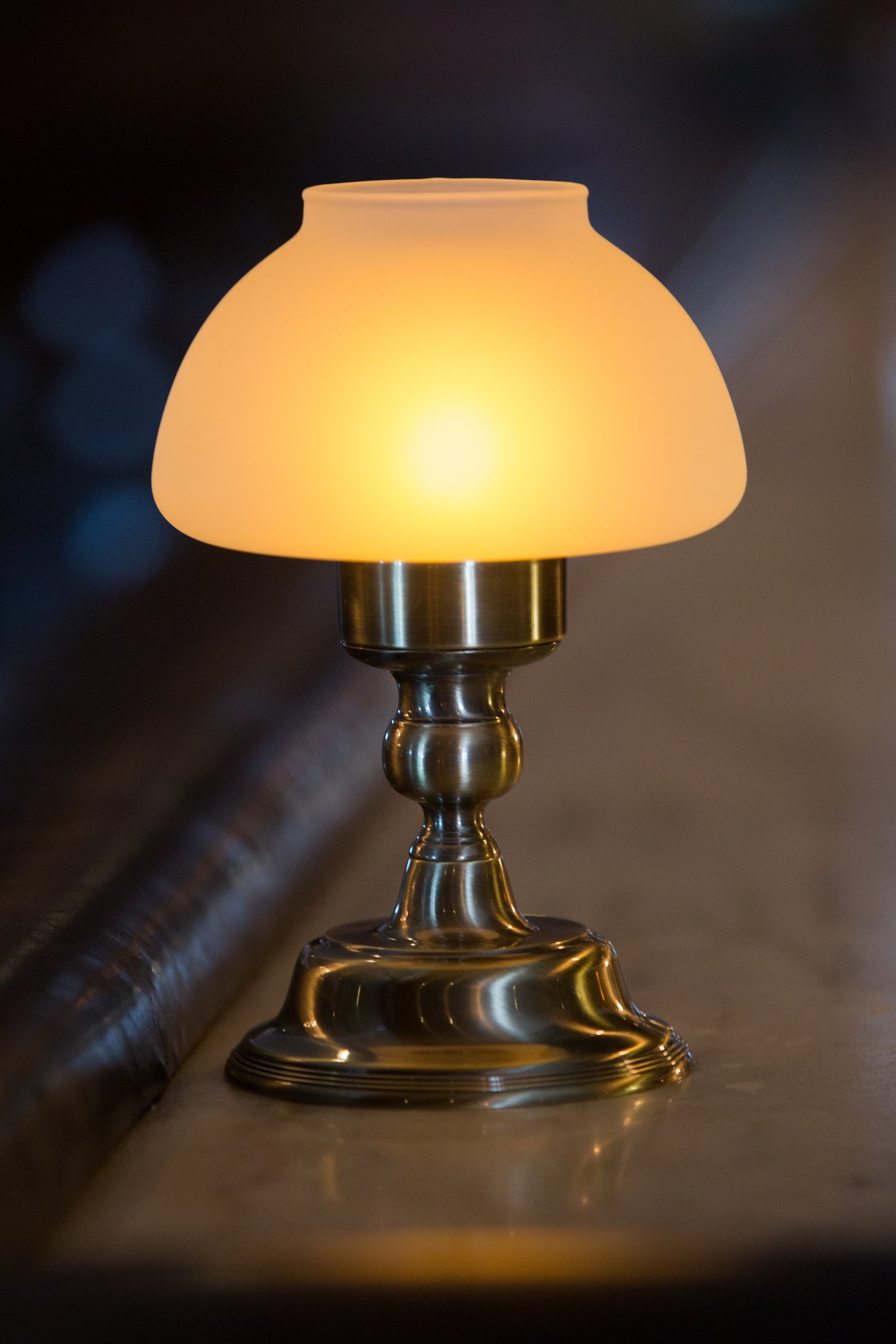 Mushroom Candle Lamp, Frosted Glass