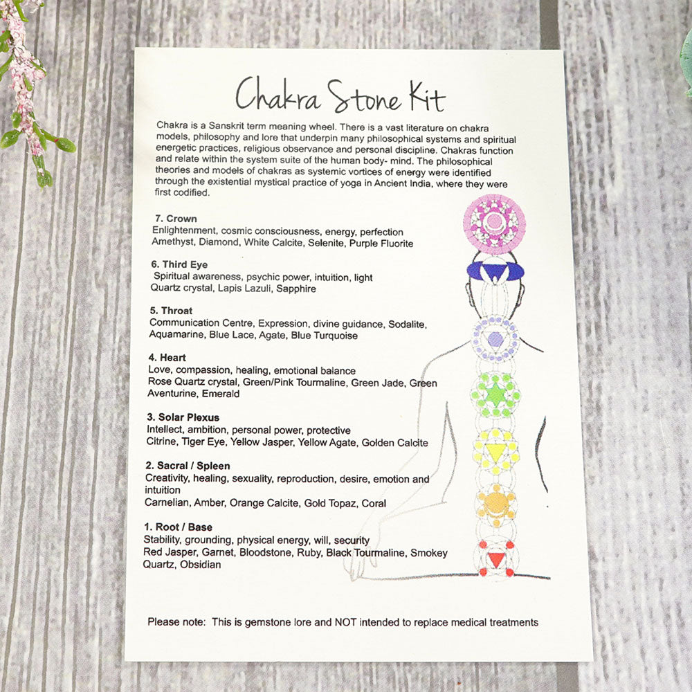 Chakra Crystal Balancing Kit, 7-Piece Set