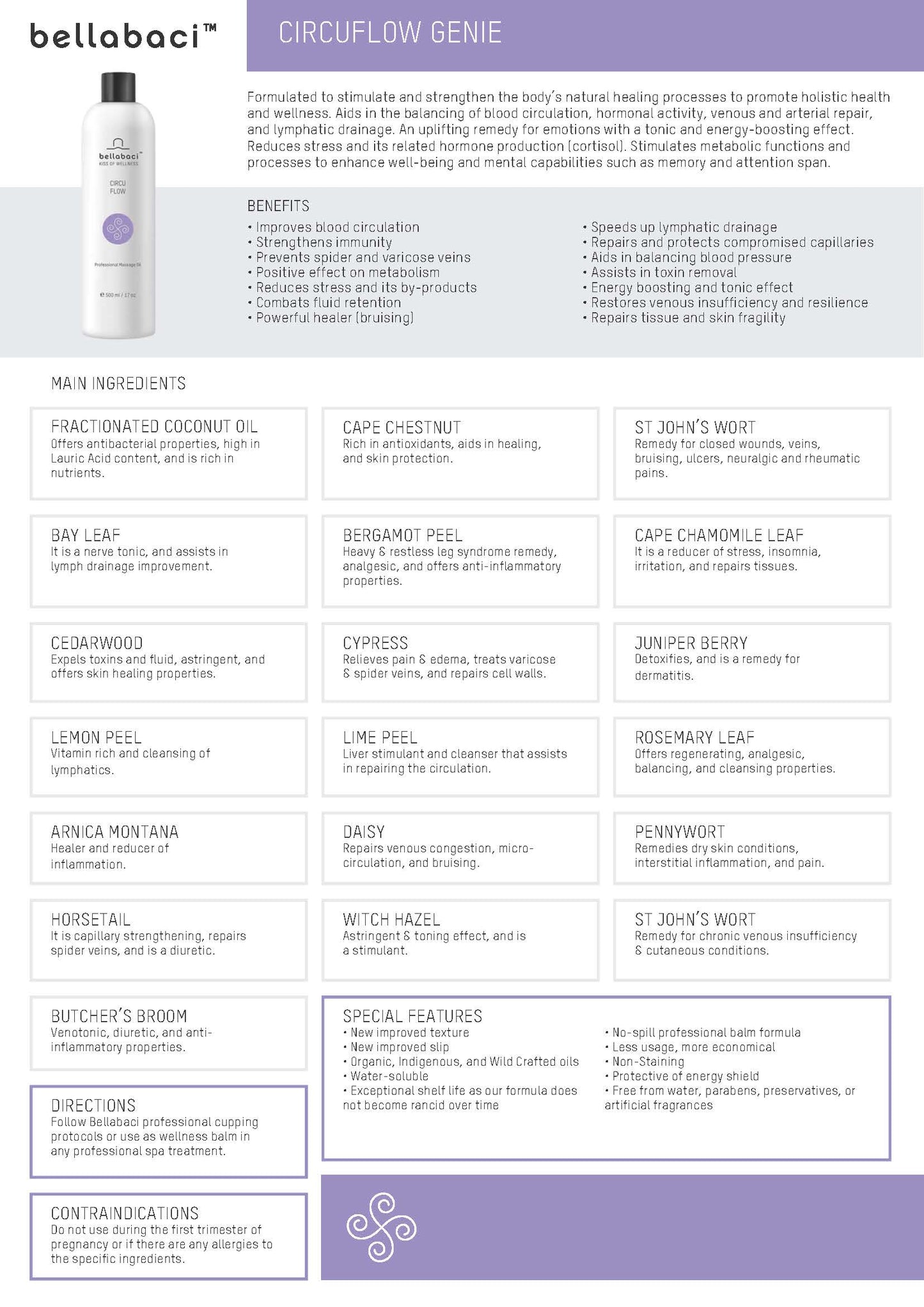 Bellabaci Circuflow Professional Wellness Oil, 17 fl oz