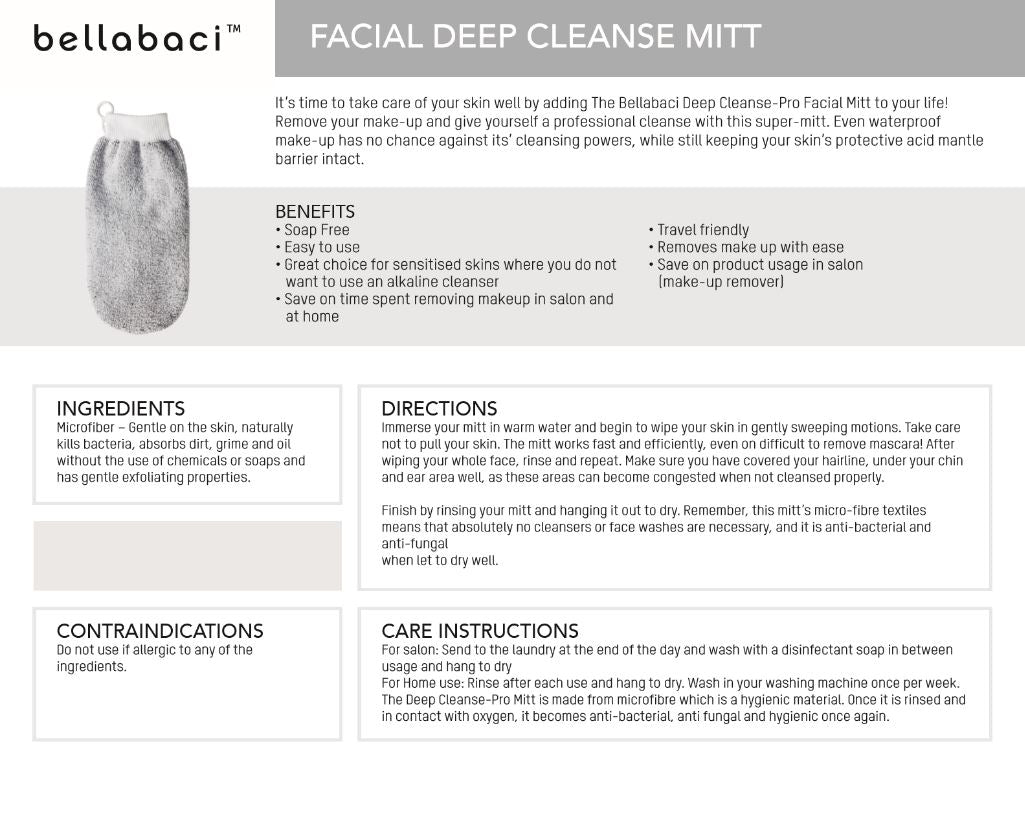 Bellabaci Facial Deep Cleanse Pro Facial Mitt