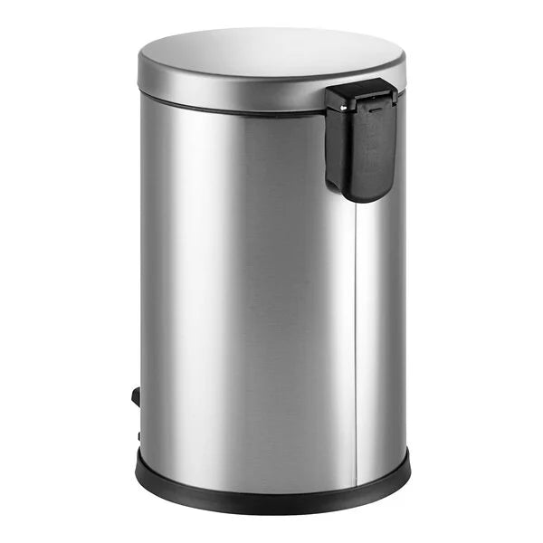 Stainless Steel Round Step On Trash Can, 3 Gallon