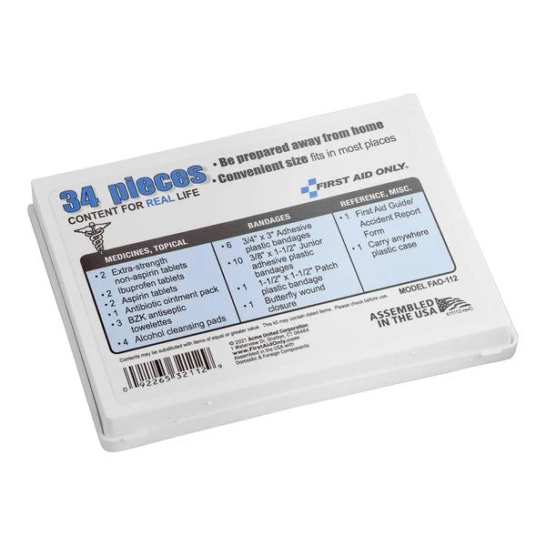 First Aid Kit, 34 piece