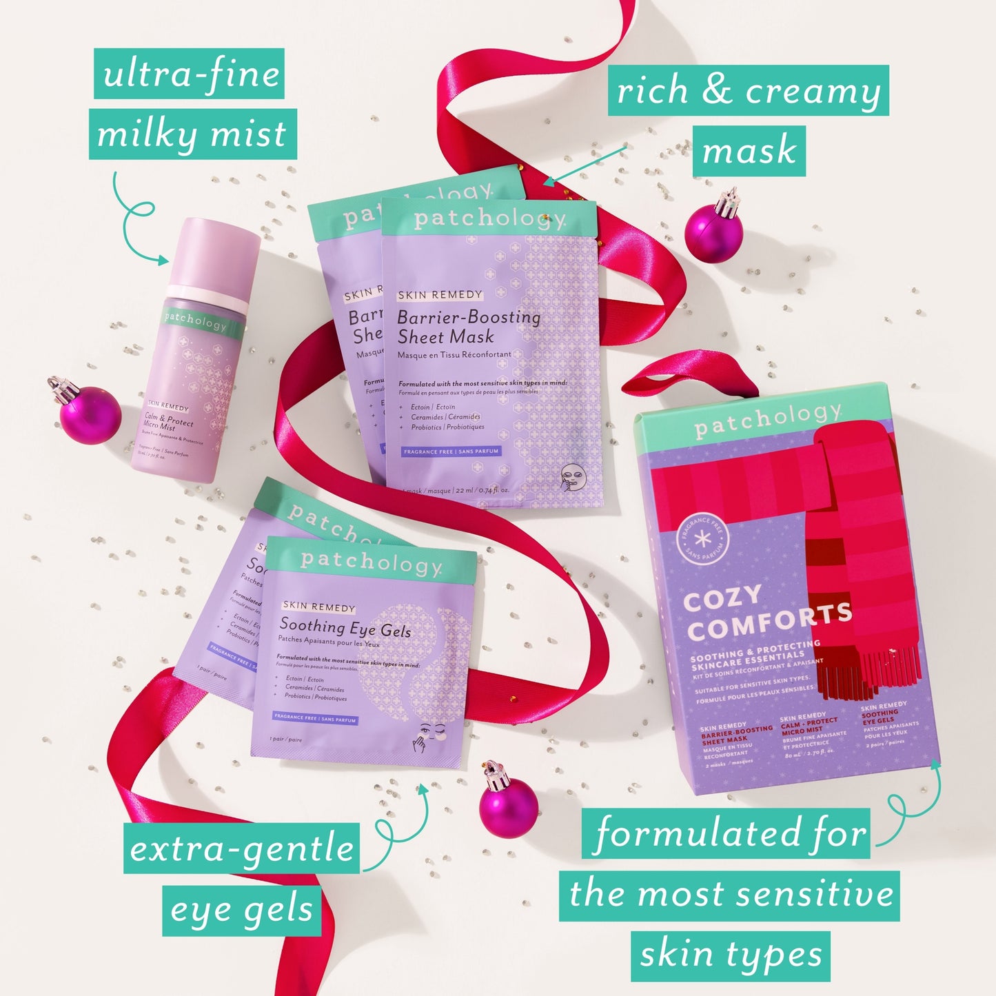 Patchology Cozy Comforts, Soothing & Protecting Skincare Essentials