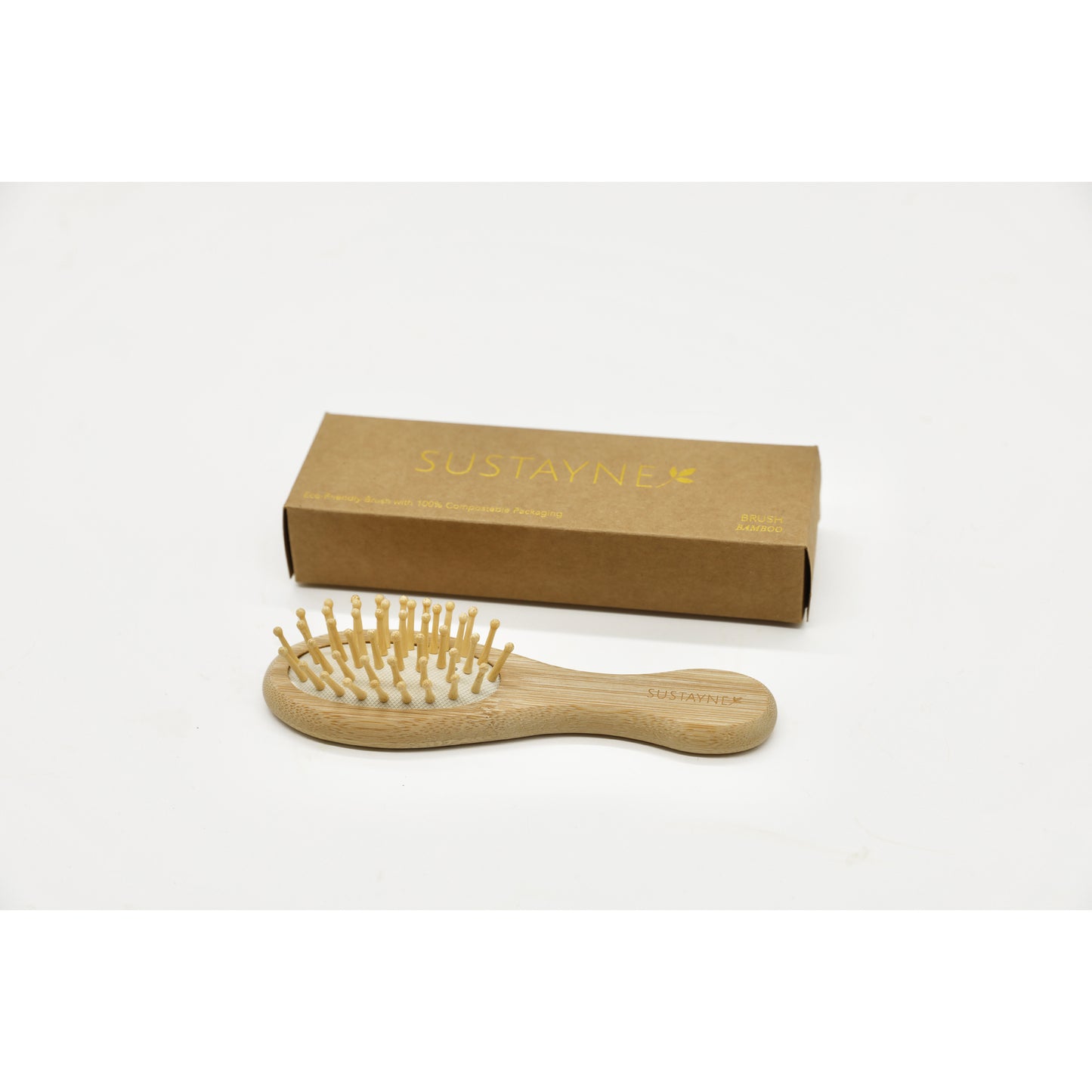 Sustayne Hair Brush, Bamboo, 6"