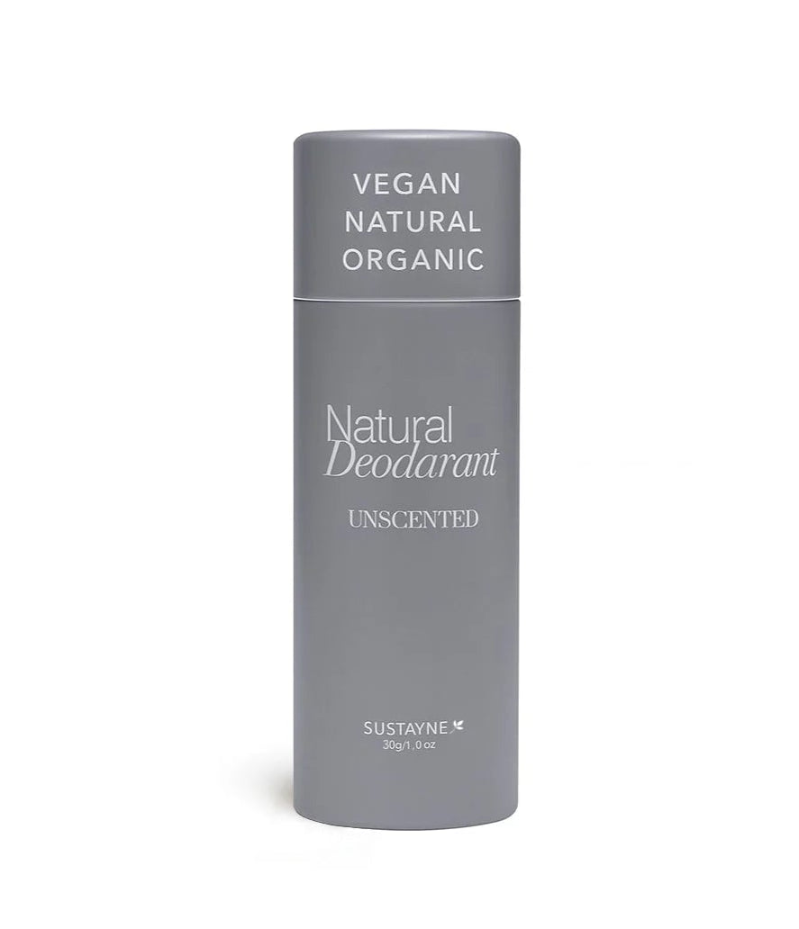 Sustayne Unscented Deodorant, Recyclable Cardboard Canister, 1 oz, 66 ct