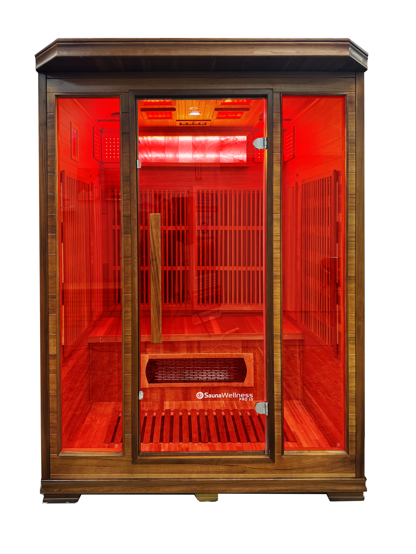 SaunaWellness Pro 10 Full Spectrum Infrared & Chromolight Therapy Sauna, 2 Person, 110v