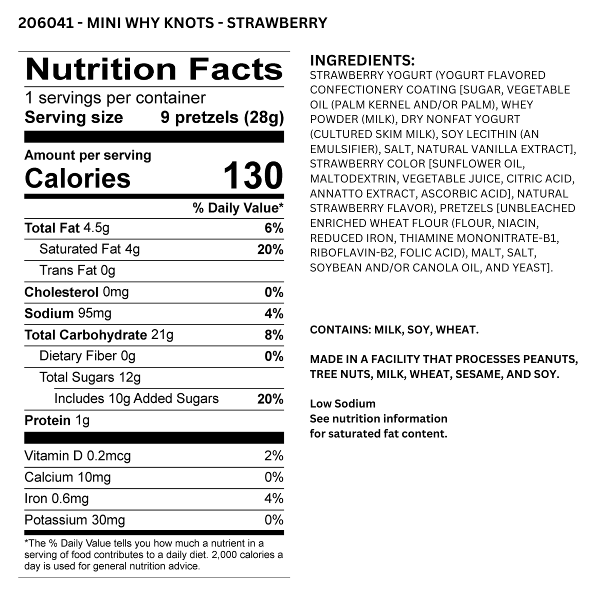 Truly Good Foods Why Knots? Yogurt Pretzels, Strawberry, 1 oz, 120 ct