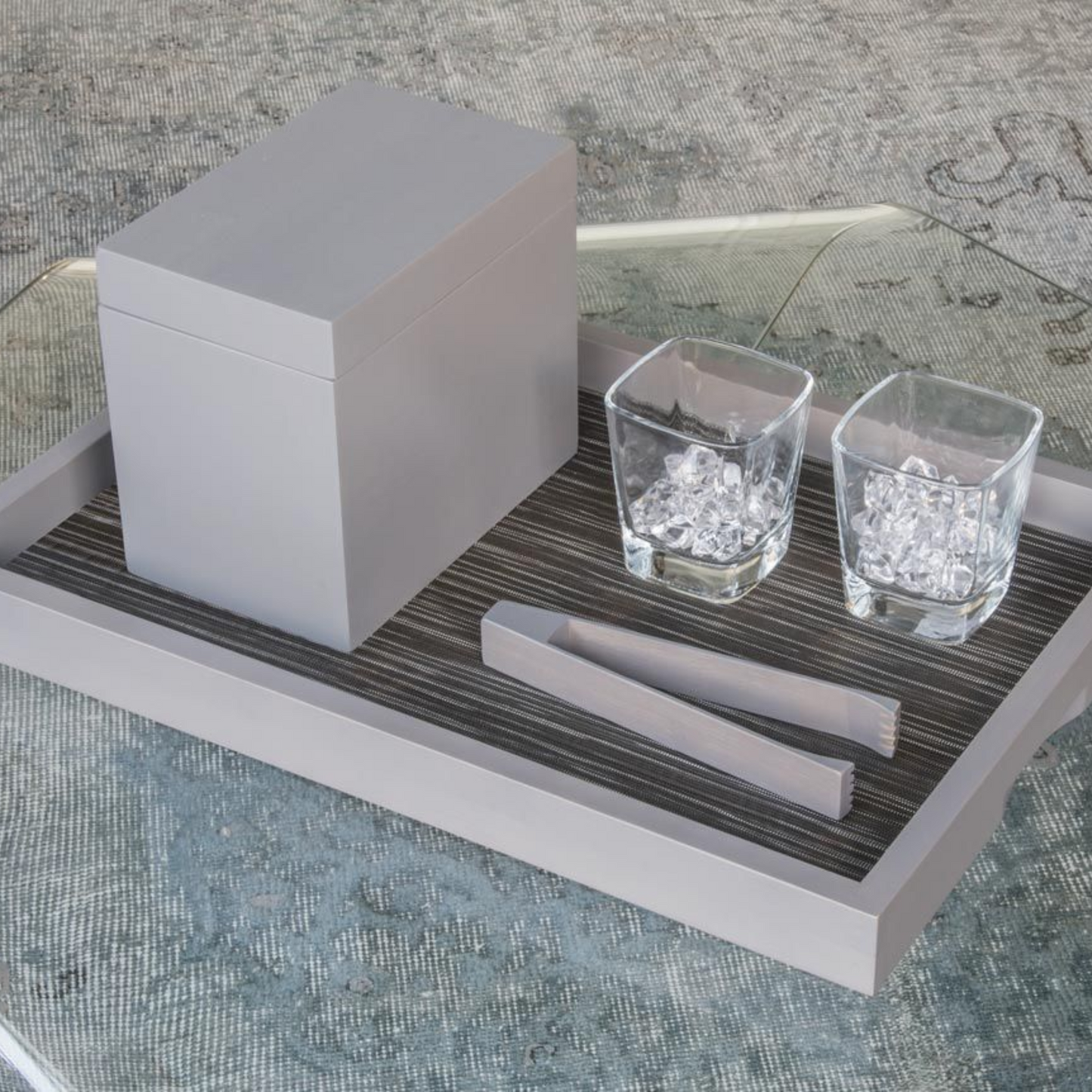 FOH Bamboo Rectangle Ice Bucket, 2 qt, 2 ct