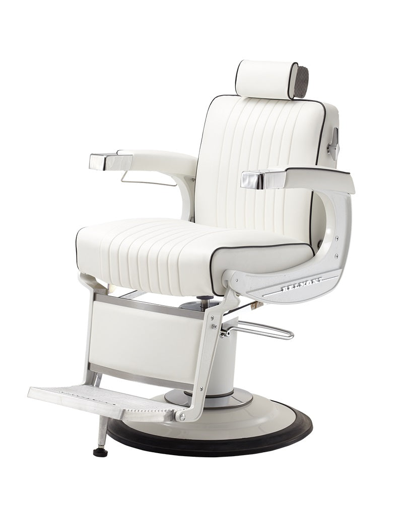 Takara Belmont Elegance Elite White Barber Chair w/Hydraulic Base