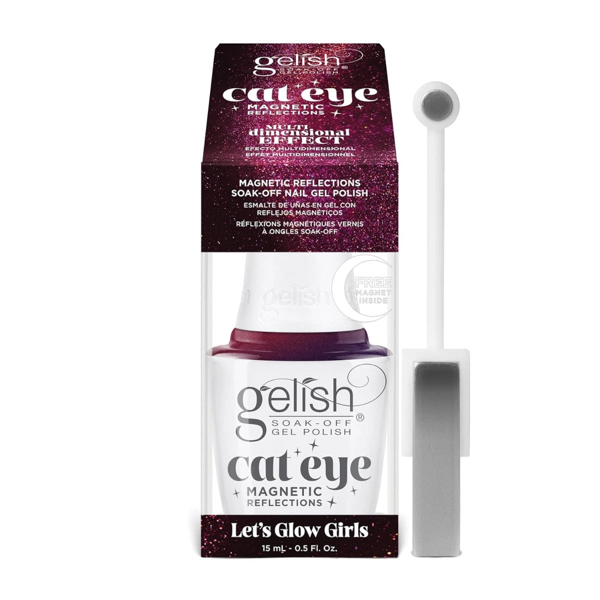 Gelish Cat Eye, Magnetic Reflections, Let's Glow Girls, 0.5 fl oz