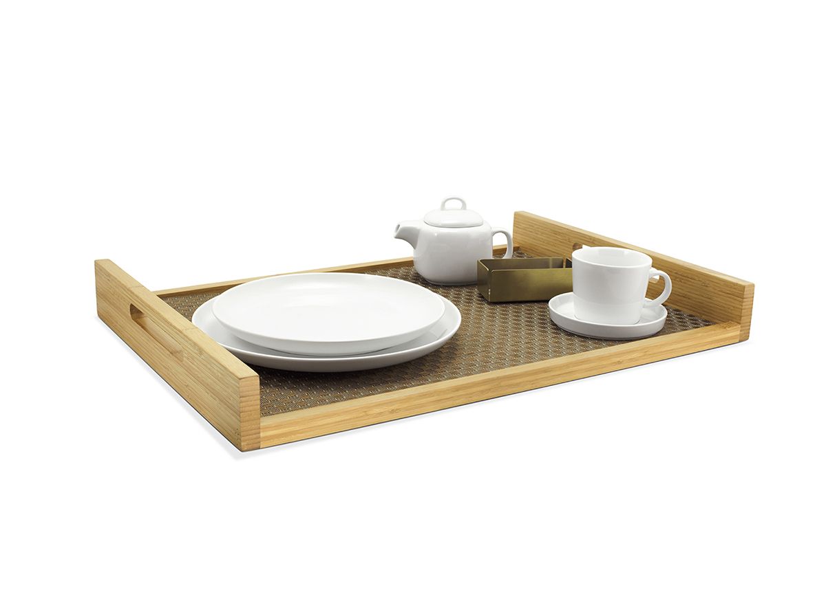 FOH Bamboo Room Service Tray, 26" x 18", 2 ct
