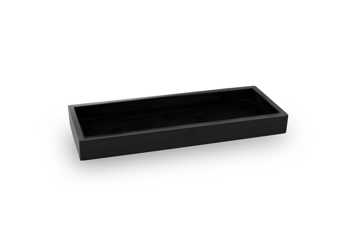 FOH Bamboo Tray, Black, 11" x 4.25", 6 ct