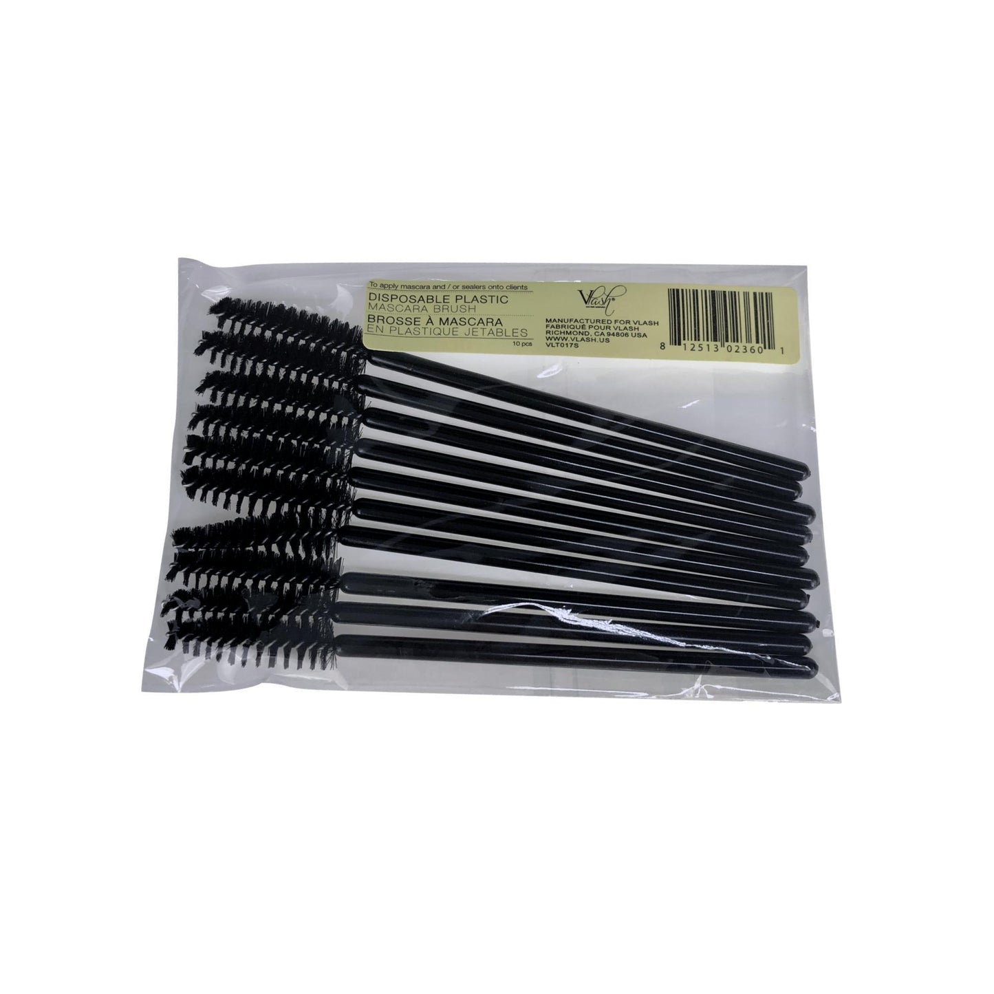 Vlash Disposable Plastic Mascara Brush, 10 ct