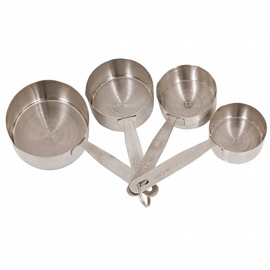 Dry Measuring Cup Set, Stainless Steel, 4 pc