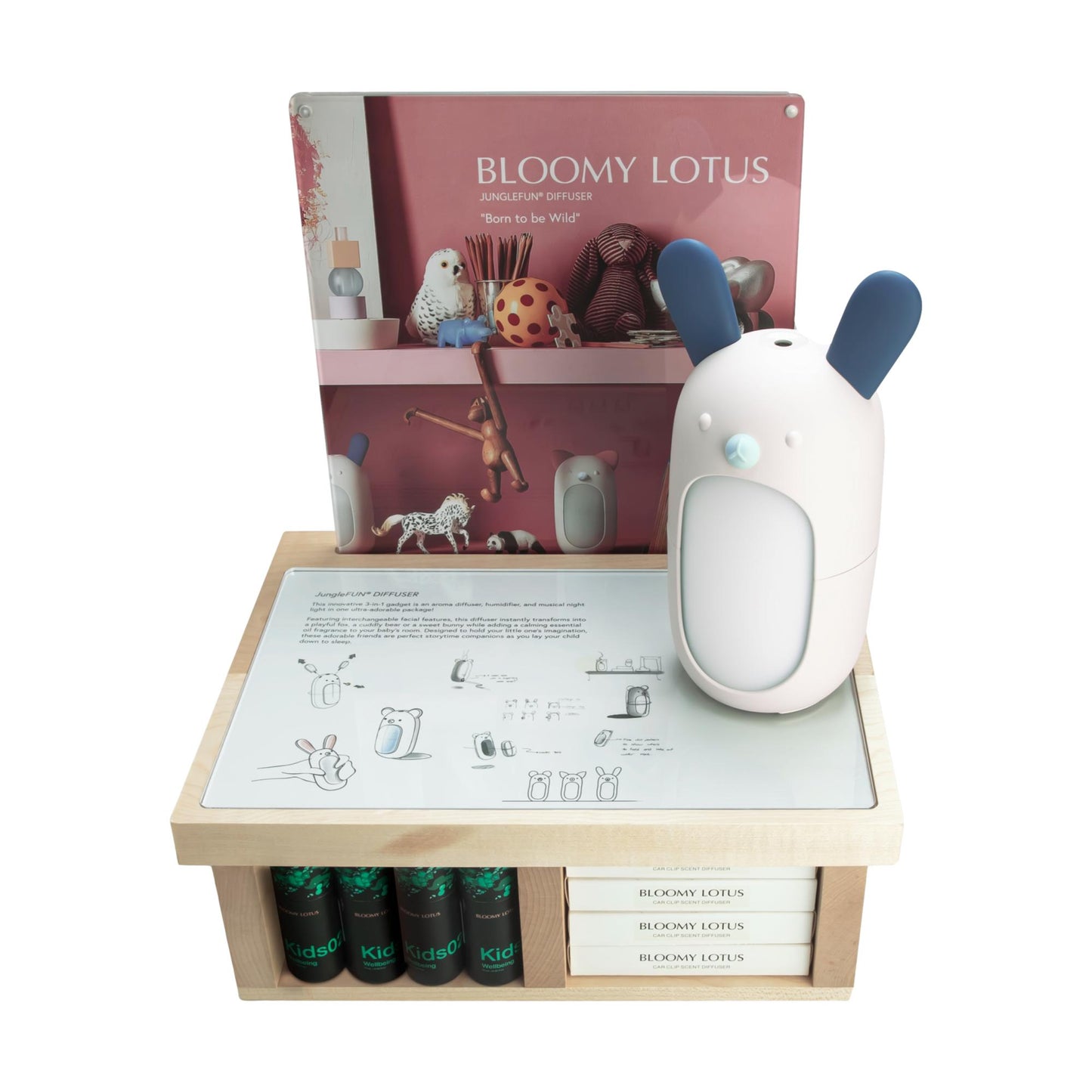 Bloomy Lotus Wooden Display