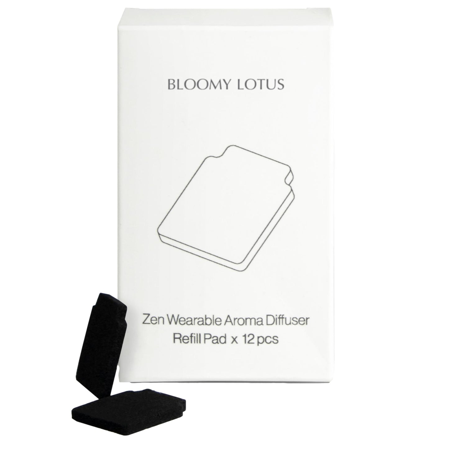 Bloomy Lotus Negative Ion Diffuser Refills, The Zen Wearable, 12 ct
