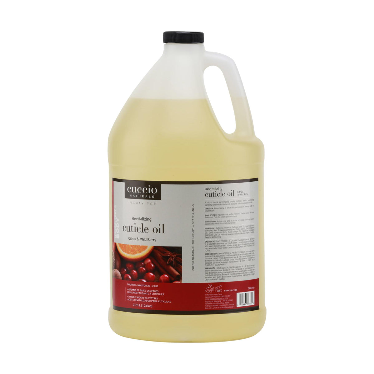 Cuccio Revitalizing Cuticle Oil, Citrus & Wild Berry, 1 gallon