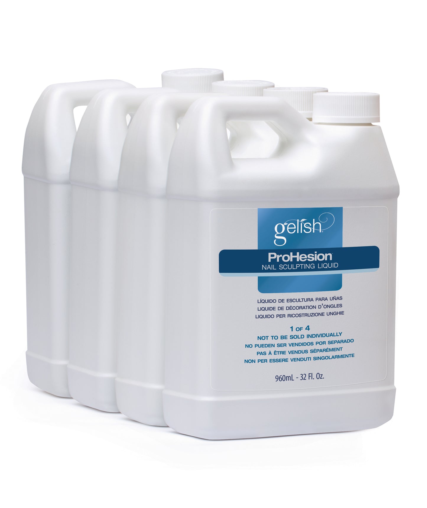 Gelish Prohesion Nail Sculpting Liquid, Tech Pack, 4 pack, 32 fl oz each