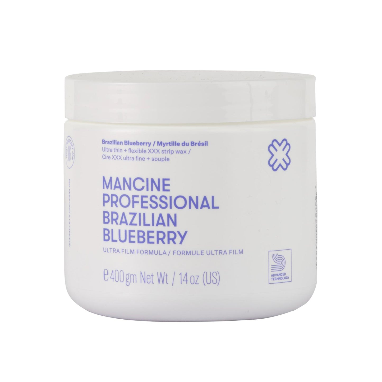 Mancine Soft Wax, Ultra Film Brazilian Blueberry, 14 oz