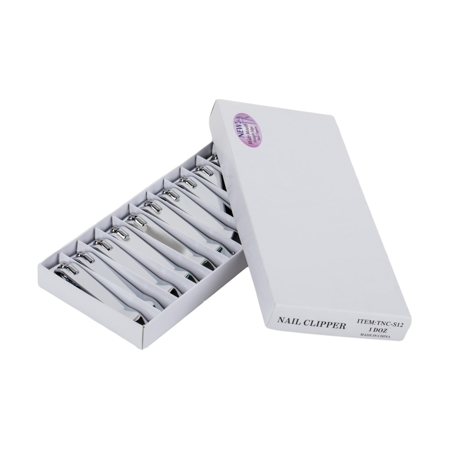 Chrome Plated Toe Nail Clipper, Straight, 12ct