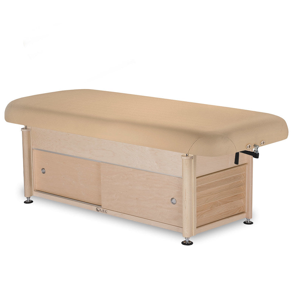 Living Earth Crafts Napa Flat Top Massage Table with Deluxe Classic Cabinet