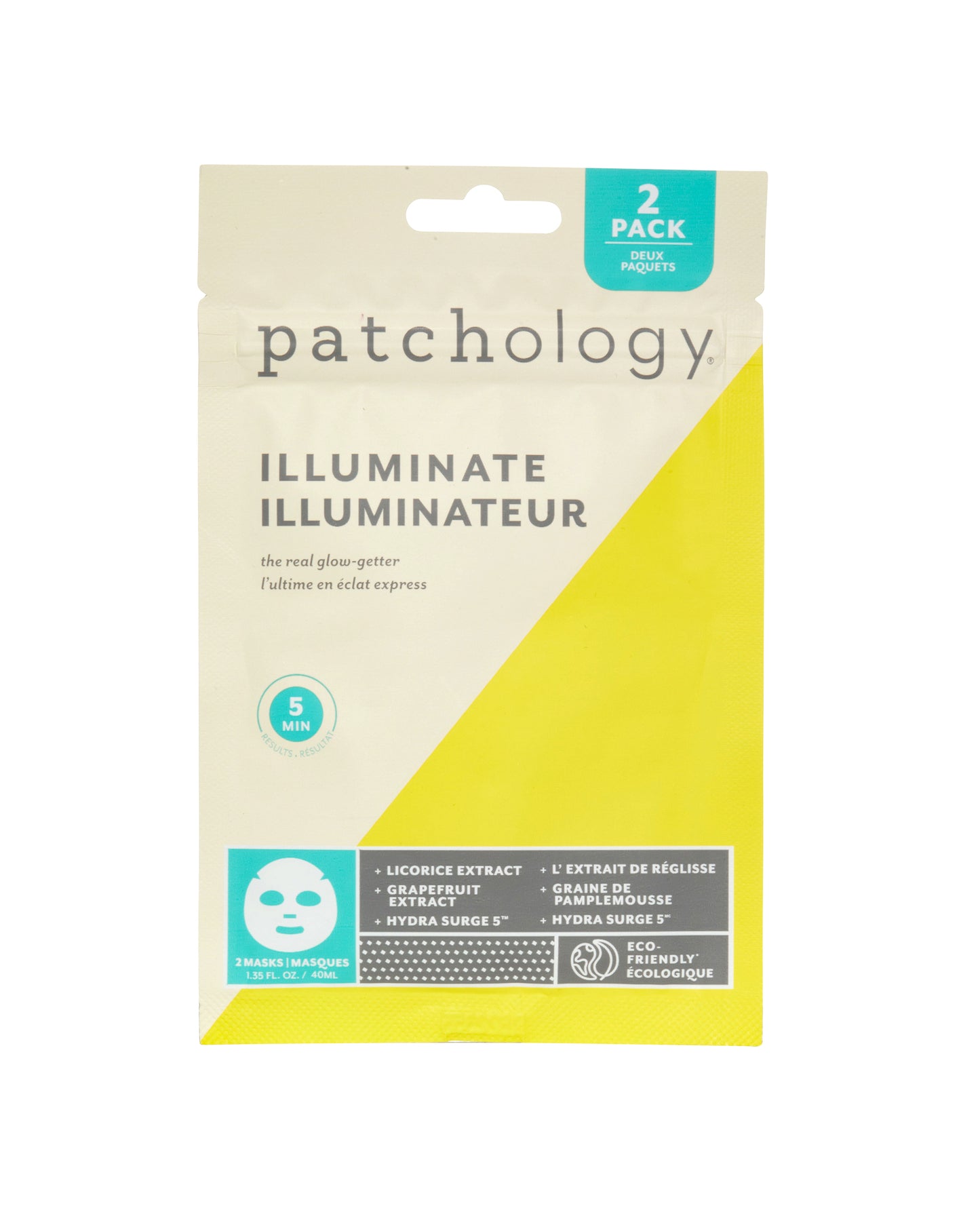 Patchology Illuminate FlashMasque, 2 ct