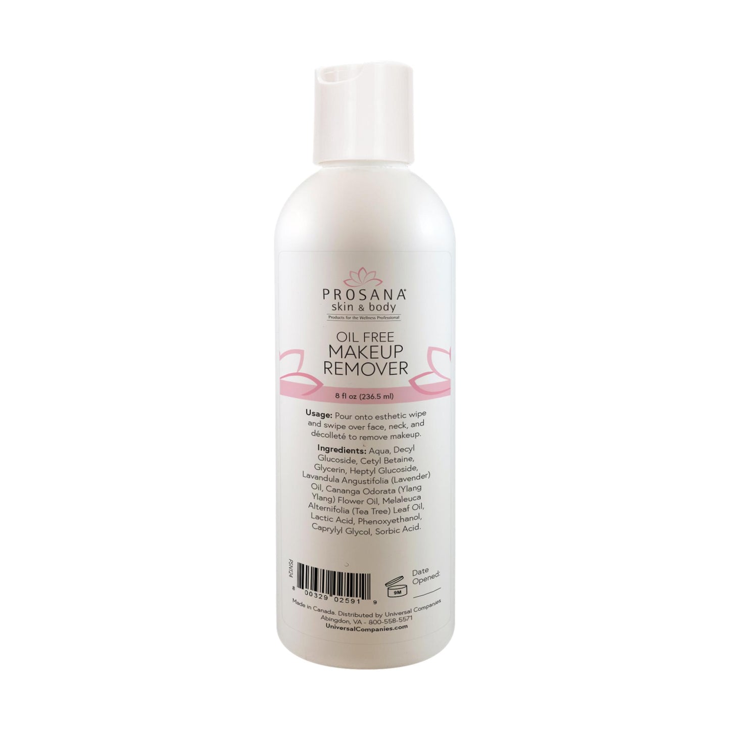 Prosana Oil Free Makeup Remover, 8 fl oz