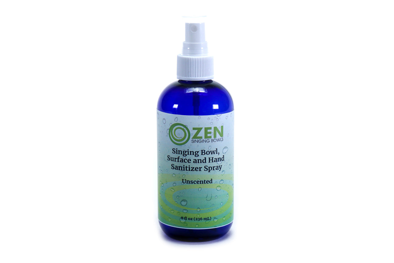Zen Singing Bowl, Surface and Hand Cleansing Spray, Unscented, 8 fl oz