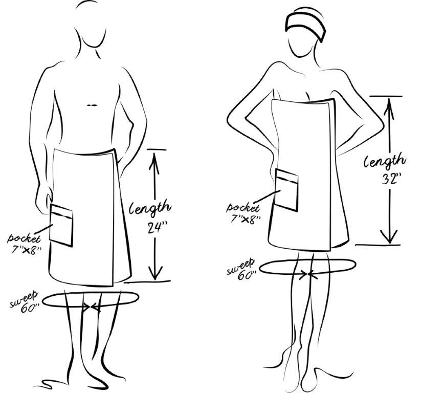 Boca Terry Microfiber Wrap with Snaps