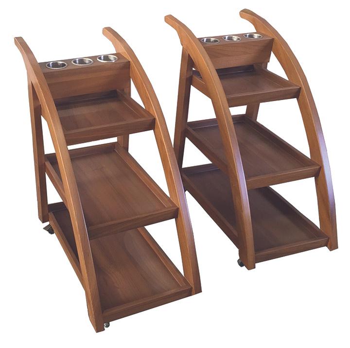 Touch America Teak Service Trolley