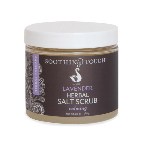 Image of Bath & Body 20 oz Soothing Touch Herbal Salt Scrub / Lavender
