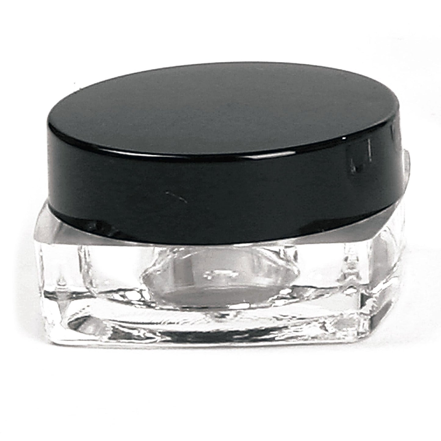 Bottles & Jars Amenity Jar / Clear w/Black Lid / .18oz / 25pc