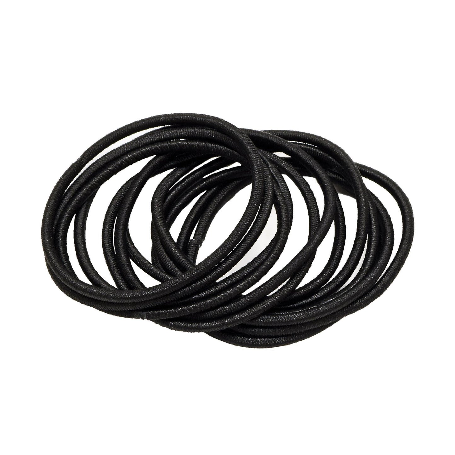 Clips, Elastic Bands, & Bobby Elastic Band - Black - 12 pk.