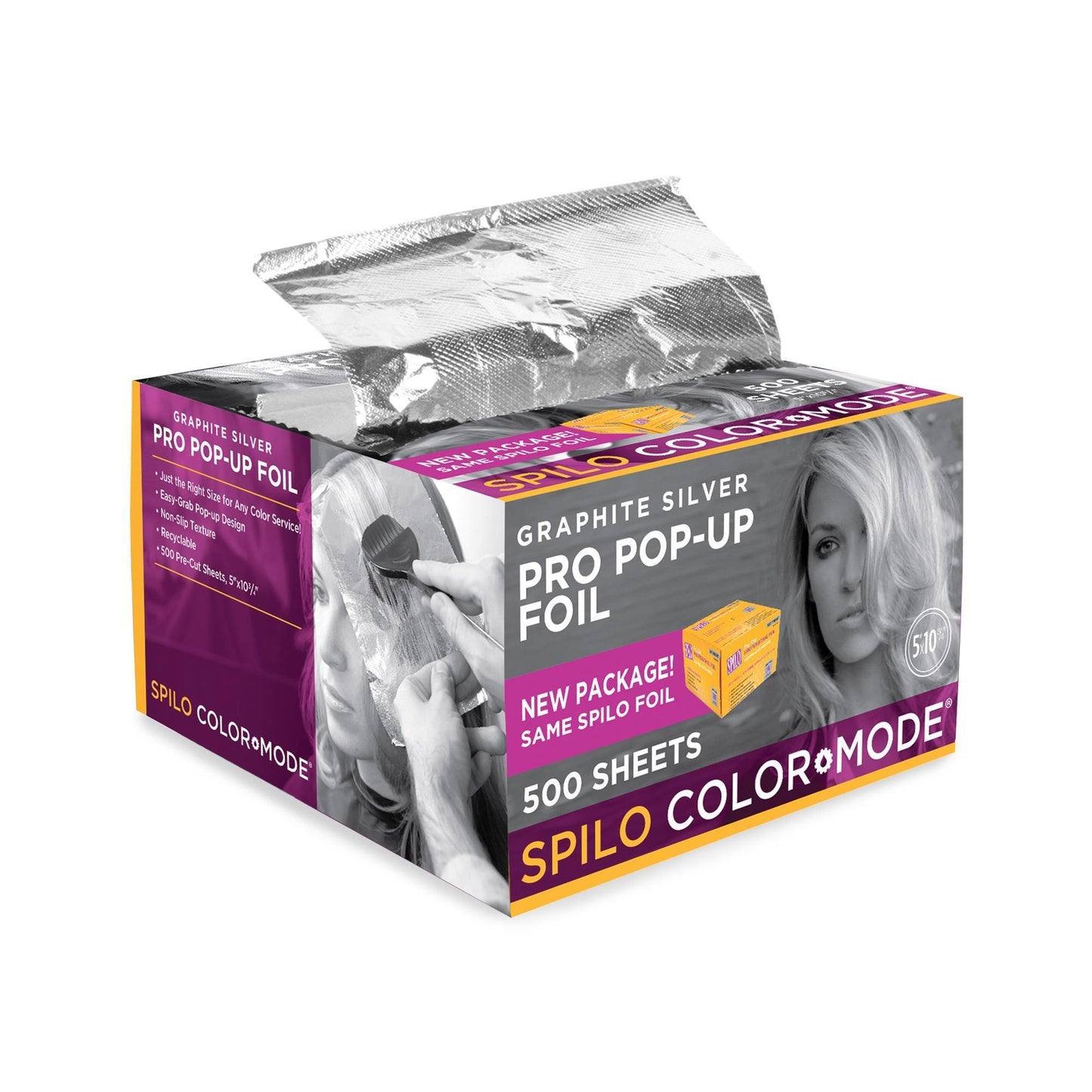 Coloring Foil, Brushes & Glove Pre-Cut Pop-Up Foil / 500pc
