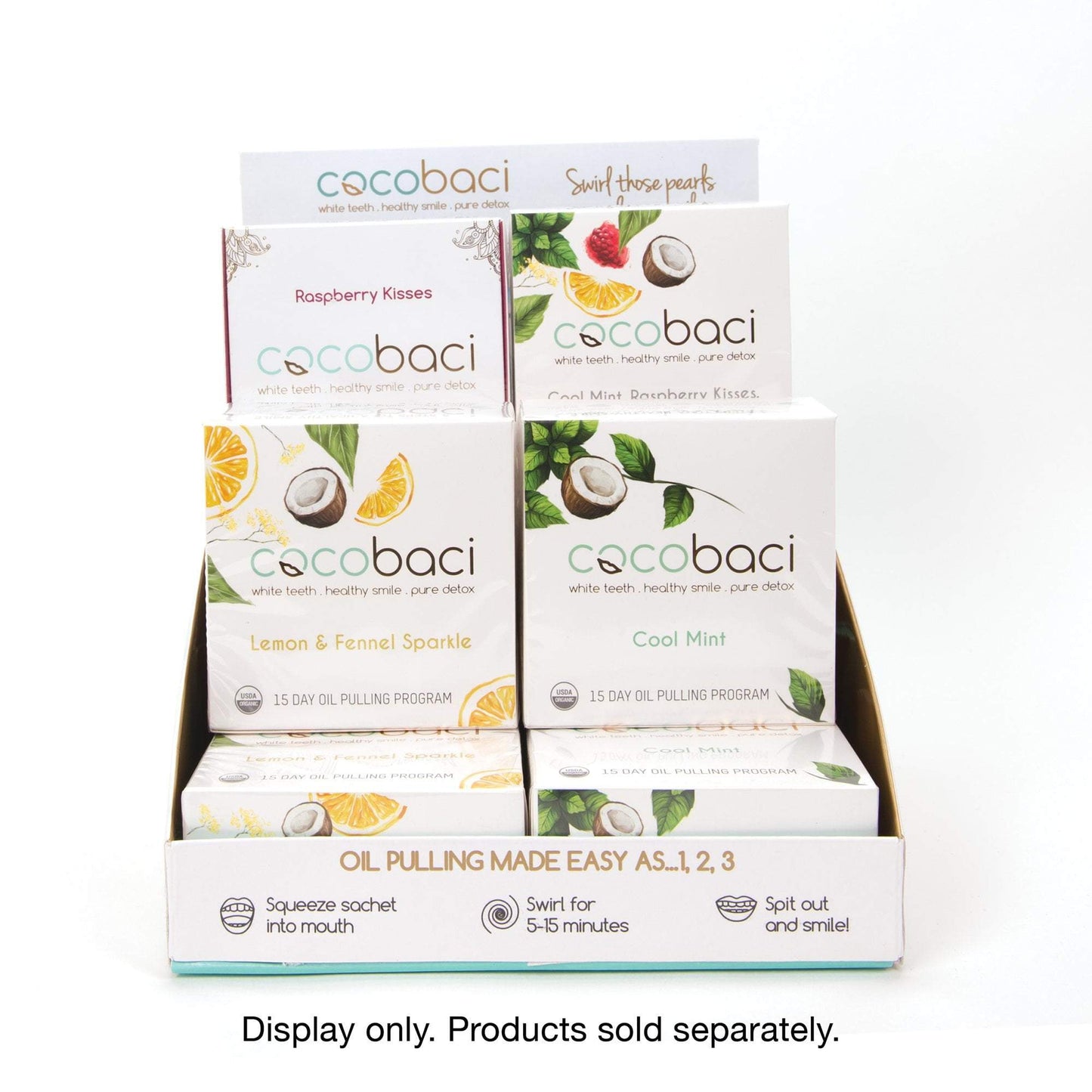 Displays, Fixtures & Tools Cocobaci Oil Pulling Program Cardboard Retail Display