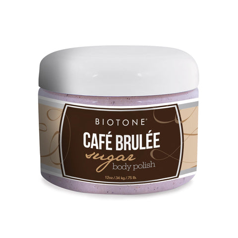 Image of Exfoliants, Peels & Scrubs 12 Oz. Biotone Cafe Brulee Sugar Body Polish